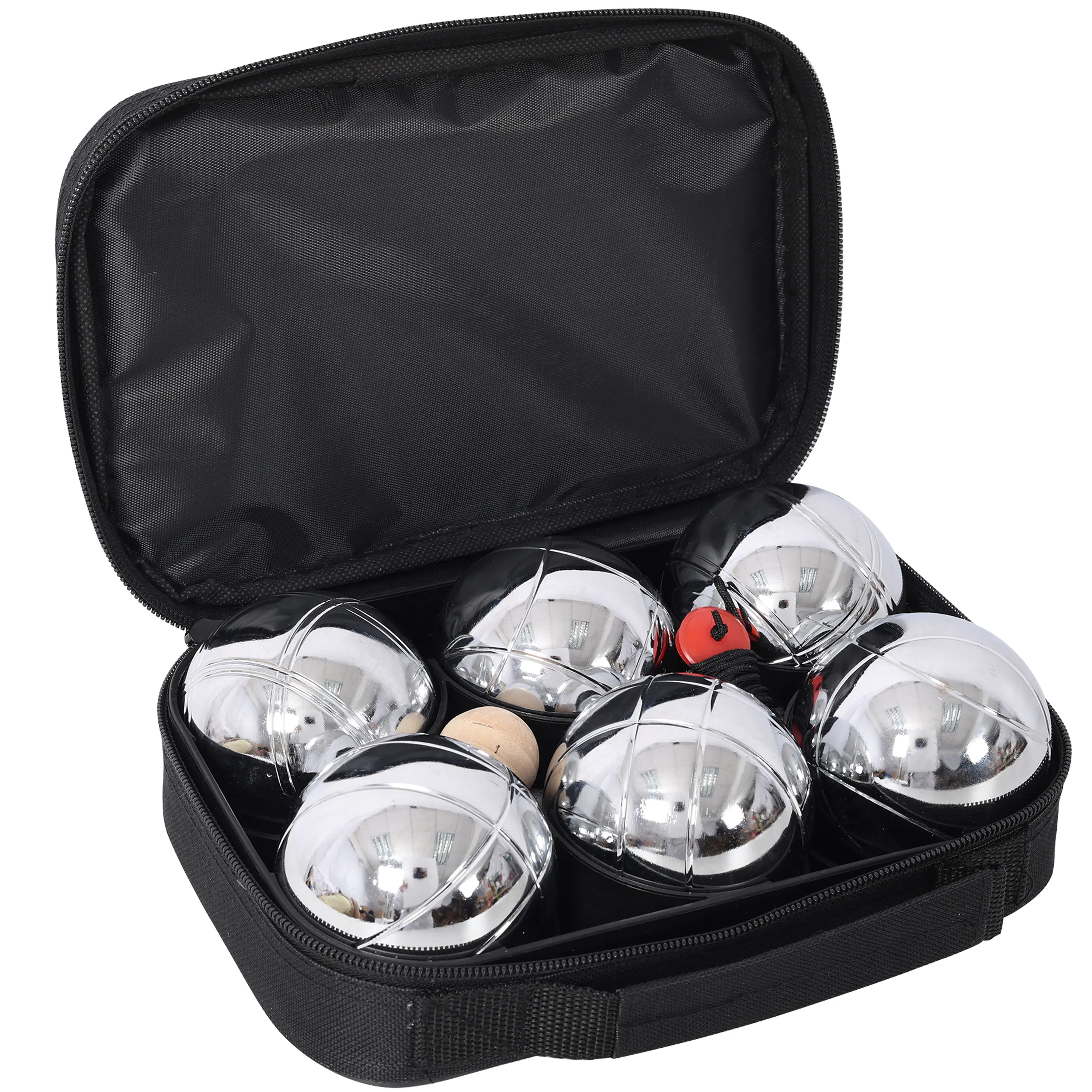 Premium 6-Piece Regulation Boules Set for Boccia Game - 115mm Steel Balls (7cm Dia, 1.5lb/700g), 3 Distinct Line Patterns, Compact, Comfortable Handling Unisex Outdoor Leisure Accessory for Adults, Leisurely Play, 700G Weight