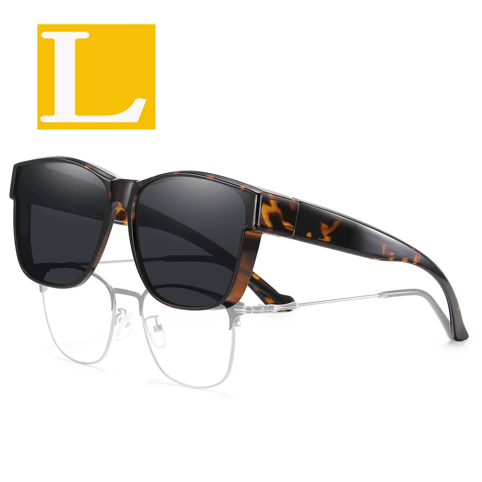 Dark Tortoise Frame Grey Lens