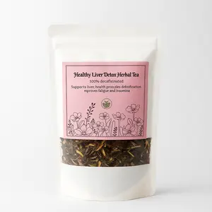 Healthy Liver Detox Herbal Tea 5.3 oz 7 Organic Herbs Caffeine-Free Natural Safe Drink for Detox 100% Decaffeinated Supports Liver Health with Dendrobium Flower Chrysanthemum Honeysuckle Jasmine Dandelion
