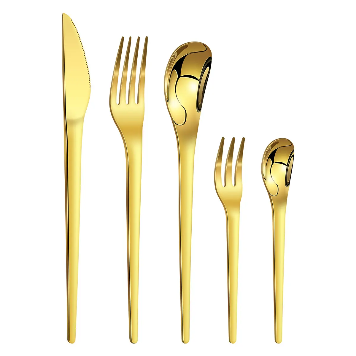 Gold Cutlery Set 30 Piece - Stainless Steel Flatware Set for 6 - Premium Gold Silverware with Knife Fork Spoon - Dishwasher Safe - Wedding Gift Housewarming