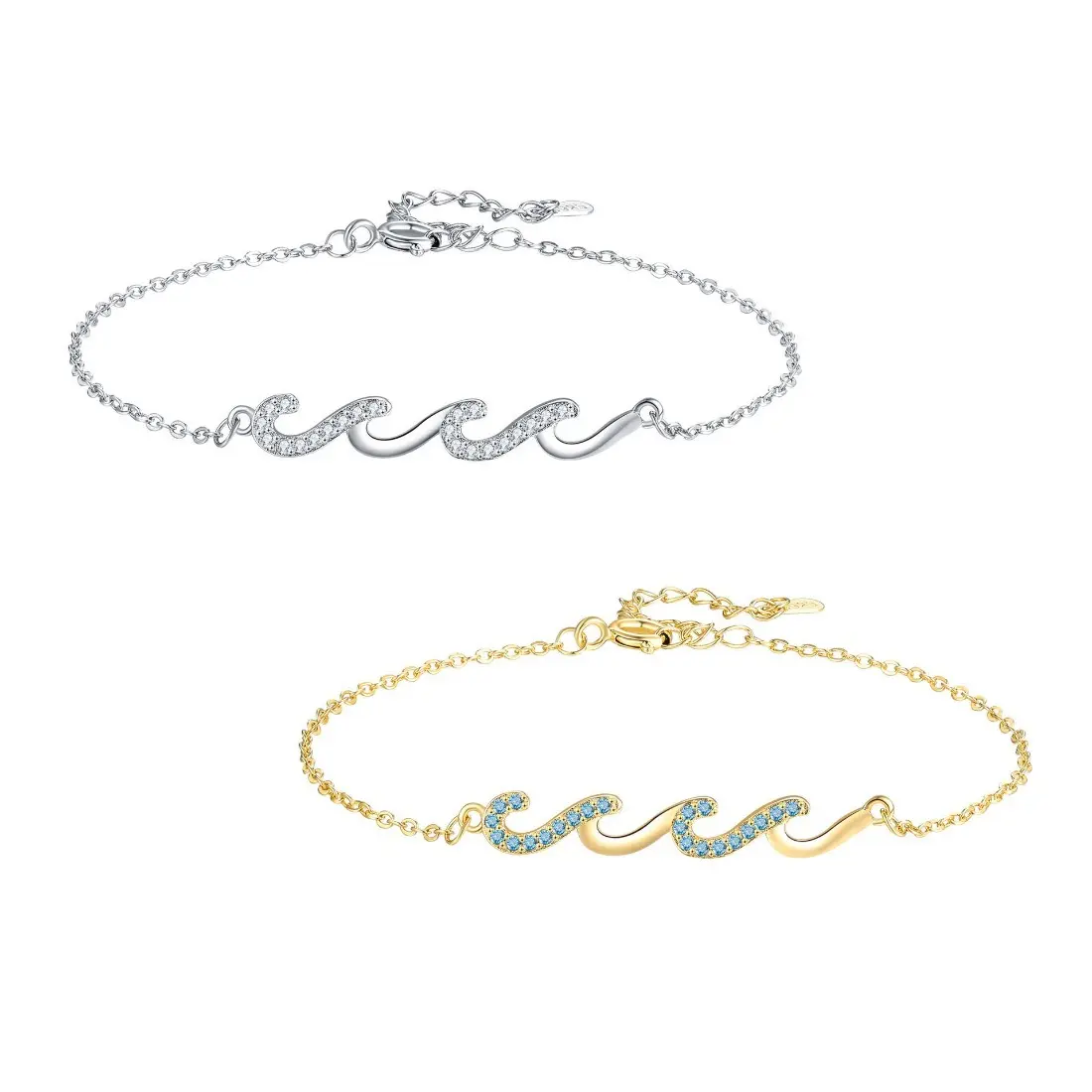 Y2K Gold Wave Bracelet for Women, Minimalist Ocean Inspired Open Cuff Bangle, Aesthetic Stackable Wrist Jewelry, Trendy Coastal Beach Vacation Accessories Gift for Her Everyday Outfit