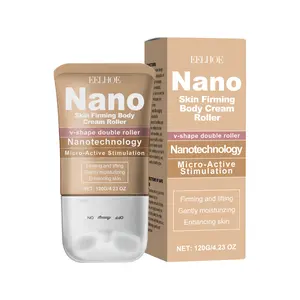 V-Shape Double Roller Nano Firming Body Cream 120g, Nanotechnology Micro-Active Massage Lotion, Lift Sagging Skin Moisturizer for Thighs Arms Abdomen