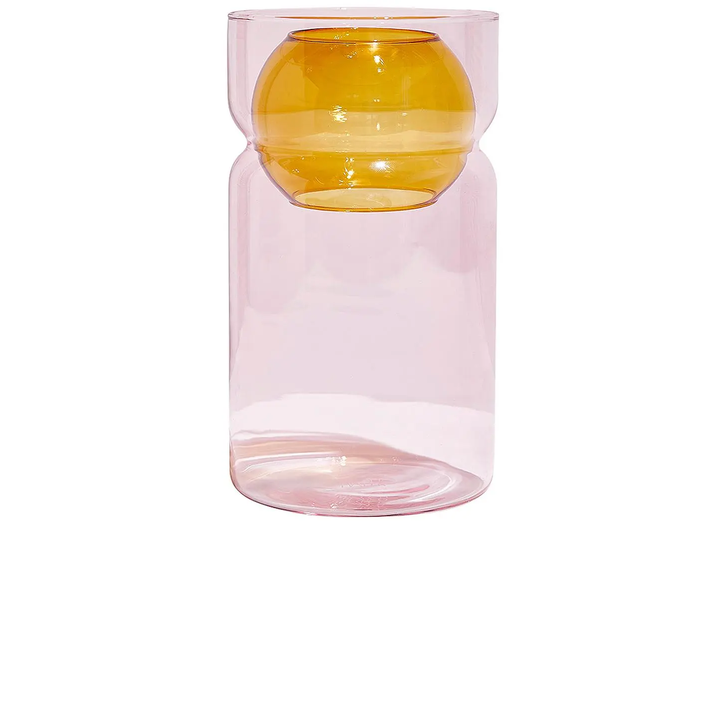 Fazeek Balance Vase in Pink & Amber