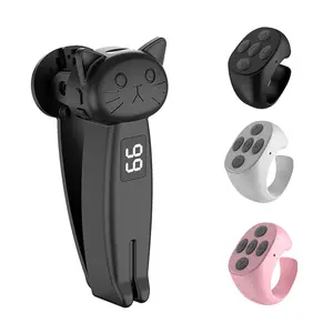Cat Shaped Camera Video Recording Remote Trigger, Remote Control Page Turner, Page Turner Clicker for Android and iOS Devices