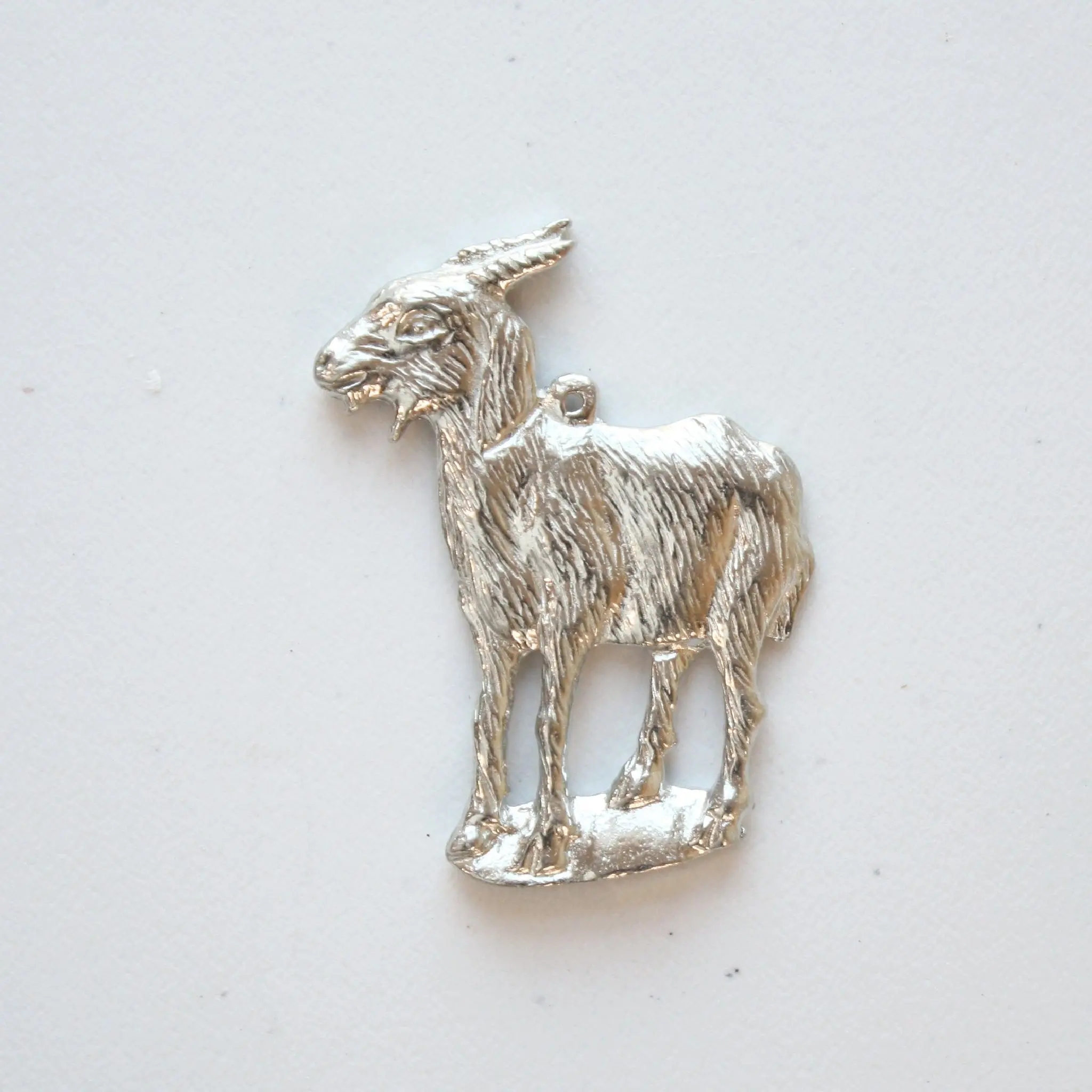 Pewter Goat Ornament