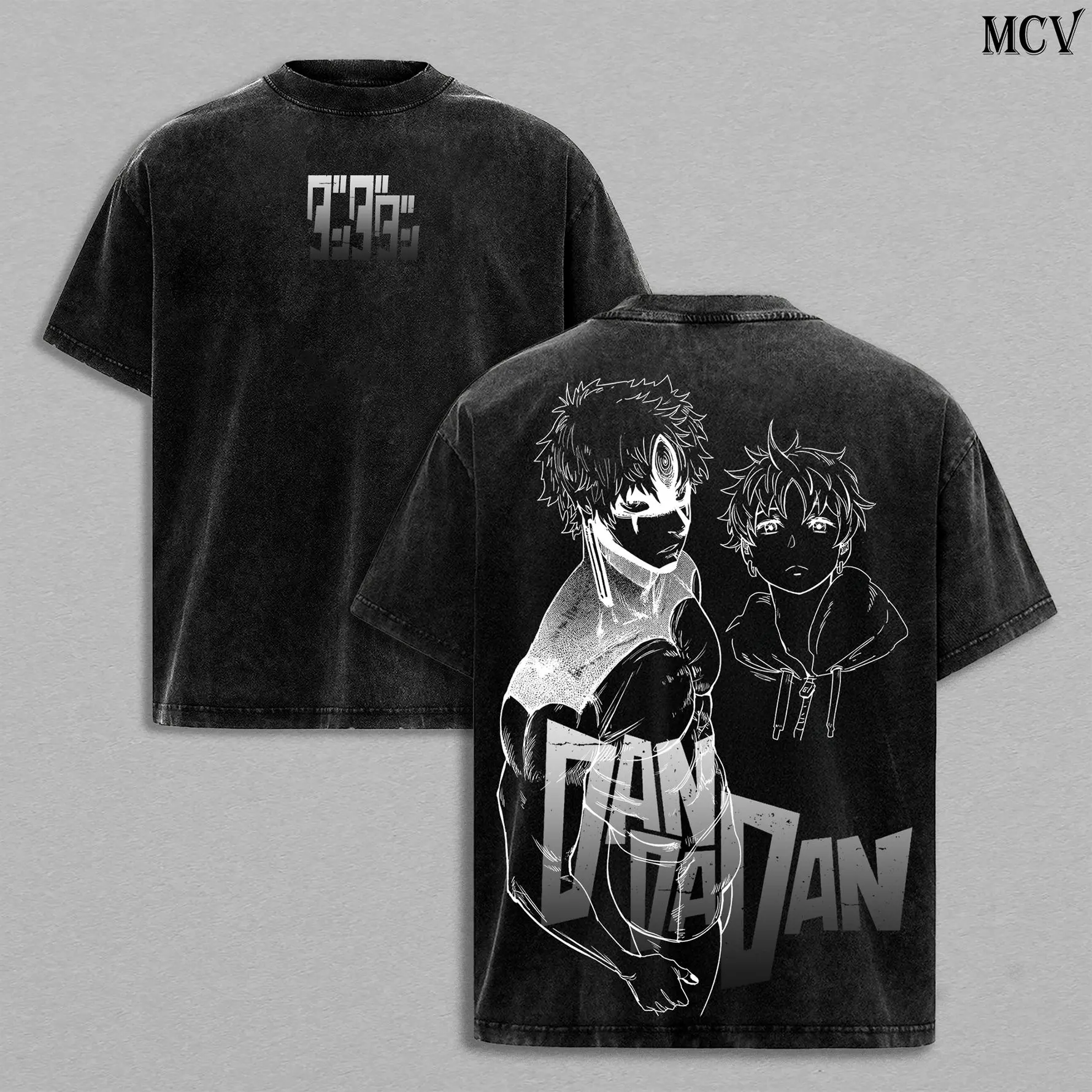 DanDaDan Anime Graphic Tee Vintage Acid Wash Oversized T-Shirt Okarun Manga Streetwear Shirt for Men Women Y2K Weeb Merch Japanese Harajuku Fashion Retro Distressed Casual Top Heavyweight Cotton Trendy TikTok Clothing Aesthetic Cosplay Apparel Gifts