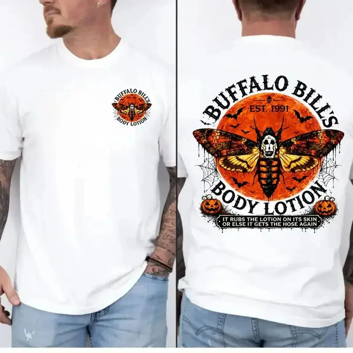 Silence Of The Lambs Two Sides Shirt, Hannibal Lecter, Buffalo Shirt, Halloween Movie, Unisex Short Sleeve Tee, Crew Neck Graphic T-Shirt