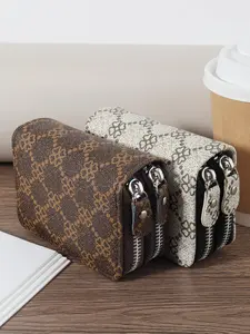 Women's Fashionable Plaid Pattern Zipper Wallet, Casual Versatile Card Holder, Multi Card Slots Coin Purse, Credit Card Organizer for Daily Used