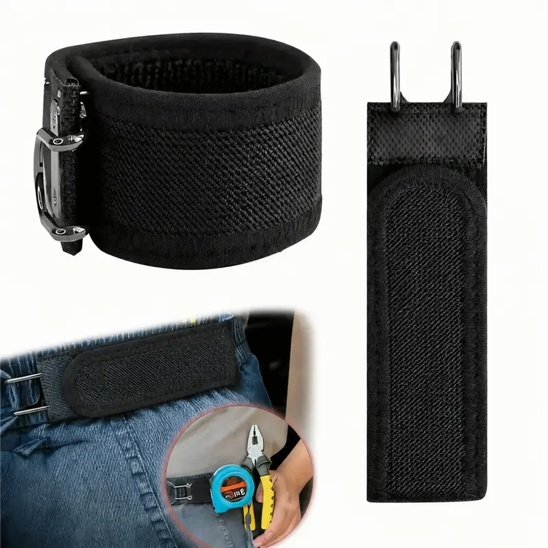 Unisex Tactical Metal Hook Elastic Belt - Patented No-Buckle Invisible Design, Soft Adjustable, Side Waist Pocket, EDC Everyday Carry Belt for Men