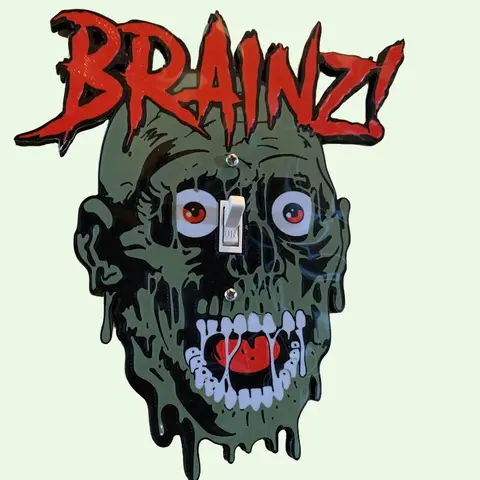 Zombie Holographic Glossy 3-Way Light Switch & Socket Cover - Customizable Zombie Scheme, Easy to Clean, Unique Room Decor, Room Decor Accessories, Home Improvement Electrical Accessory, Decoration