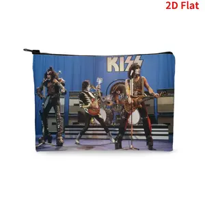 KISS Band Stage Performance Cosmetic Bag - Rock Music Inspired Makeup Pouch for Fans, Durable Travel Toiletry Bag with Zipper, Stylish Organizer for Cosmetics & Accessories, Ideal Gift for Rock