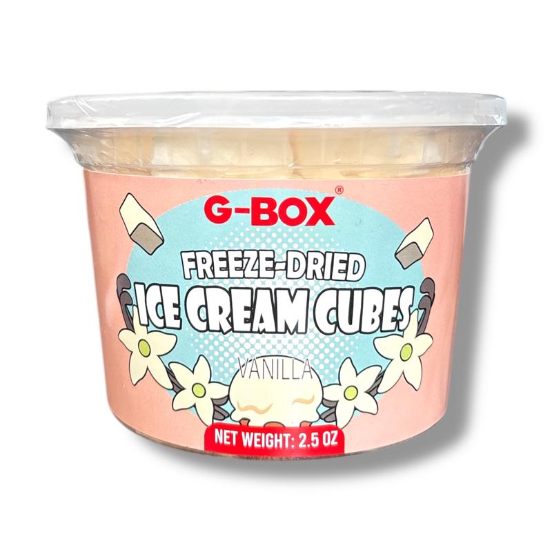 G-Box Freeze Dried Ice Cream Cubes in Air-tight Sealed Container | Vanilla | Chocolate | Snack Dessert