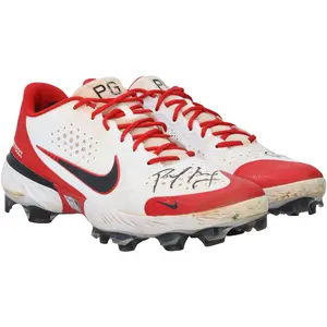 Paul Goldschmidt St. Louis Cardinals Autographed Game-Used White and Red Nike Cleats from the 2024 MLB Season - Fanatics Authentic Certified