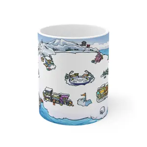 Iconic Game Themed Map Mug Gen Z Millennial 2000s Era Coffee Tea Drinkware 11 oz