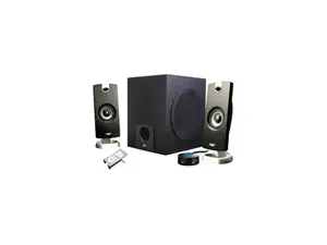Cyber Acoustics CA-3090 9 Watts total RMS 2.1 3 Piece Flat Panel Design Subwoofer & Satellite Speaker System