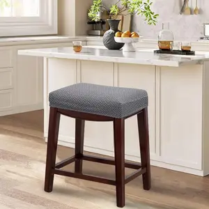 Solid Color Bar Stool Chair Cover, 2/4/6 Counts Modern Simple Chair Seat Cover, Chair Seat Protector for Home Kitchen Island Restaurant Dining Chair Slipcover