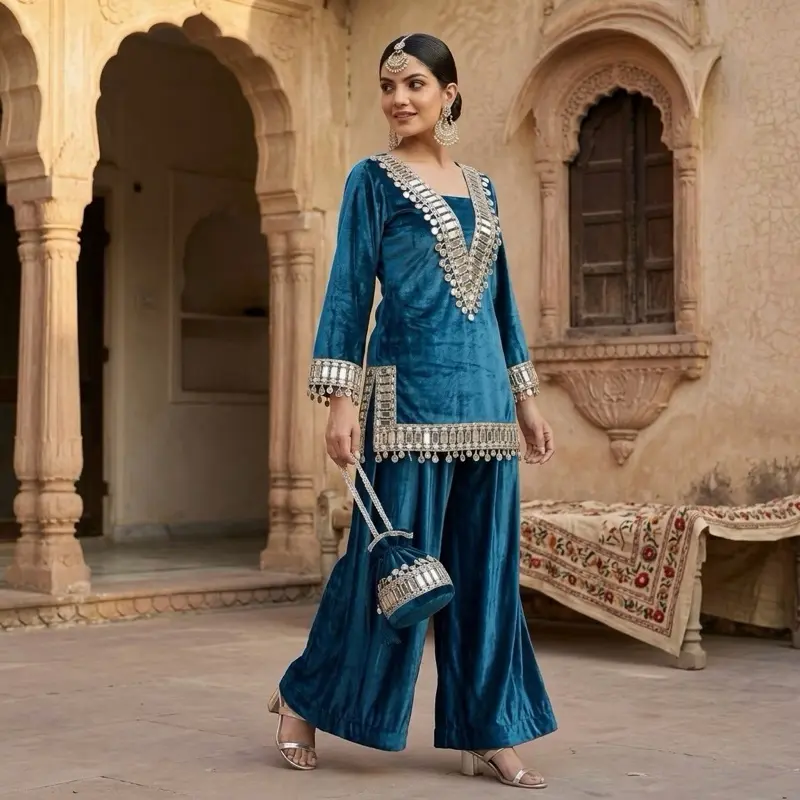 Traditional Indian-Pakistani Women's Ethnic Dress for Casual & Festive Occasions