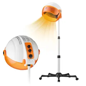 【Summervibes】VEVOR Professional Hooded Dryer, 1875W High-Power Bonnet Hair Dryer, Sit Under Hair Dryer with Timer, 3 Temp Settings & Wind Speed, Floor Standing Rolling Base with Wheels for Beauty Salon Home Spa