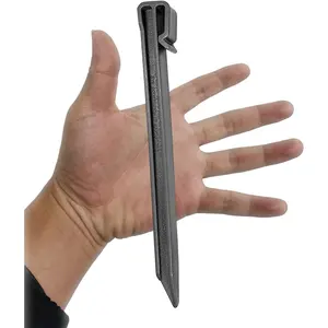 25 Pcs 10 Inch Black Plastic Landscape Stakes for Lawn Edging Outdoor Decorations and Terrace Board