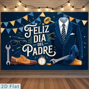 Father’s Day & Feliz Día del Padre Backdrop – Suit Tools Theme Tapestry, Wall Hanging, Photography Background, Polyester HD Print, Garden, Home, Party, Event Decor