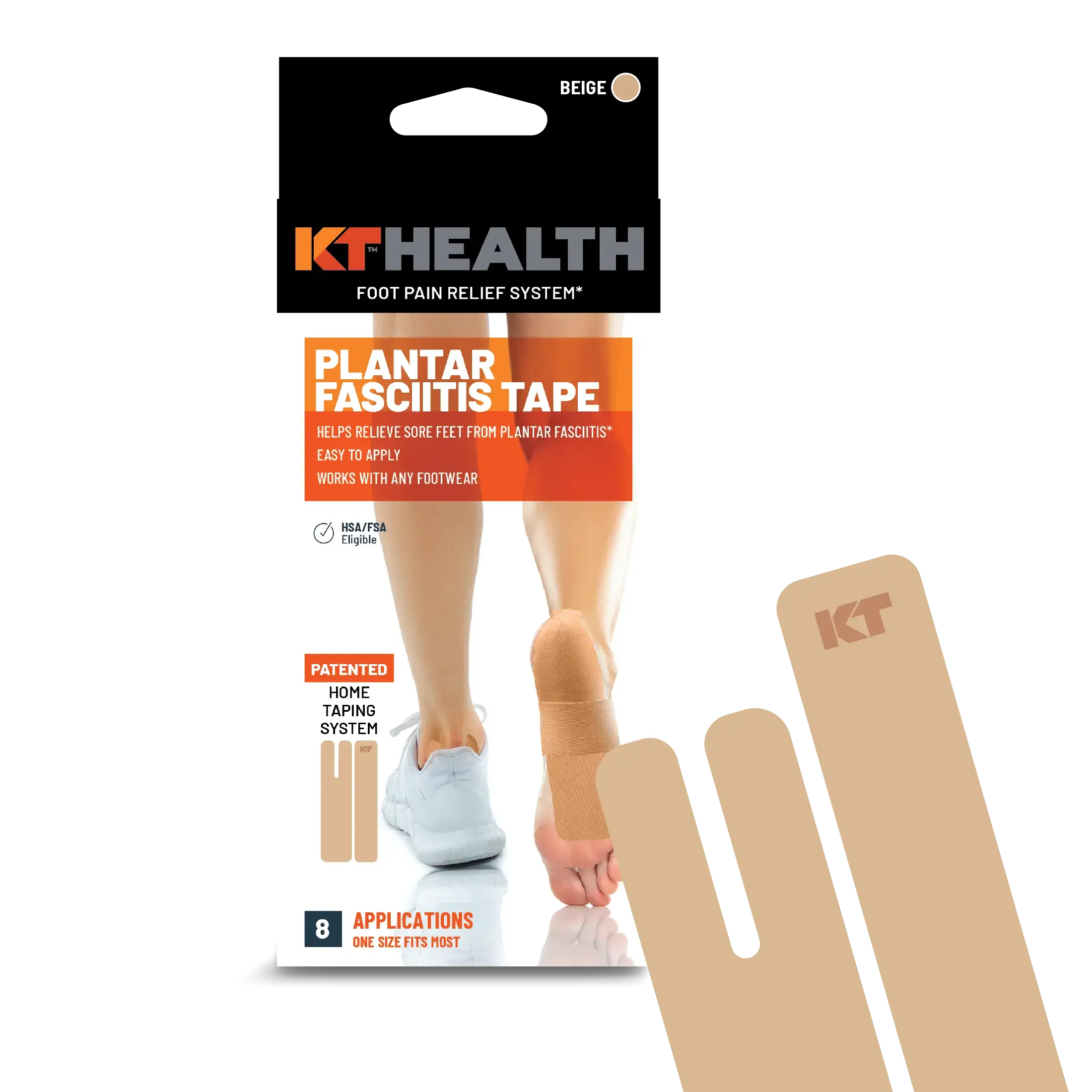 KT Health Plantar Fasciitis Tape - Foot Pain Tape for Supportive Relief in Plantar Fasciitis Relief