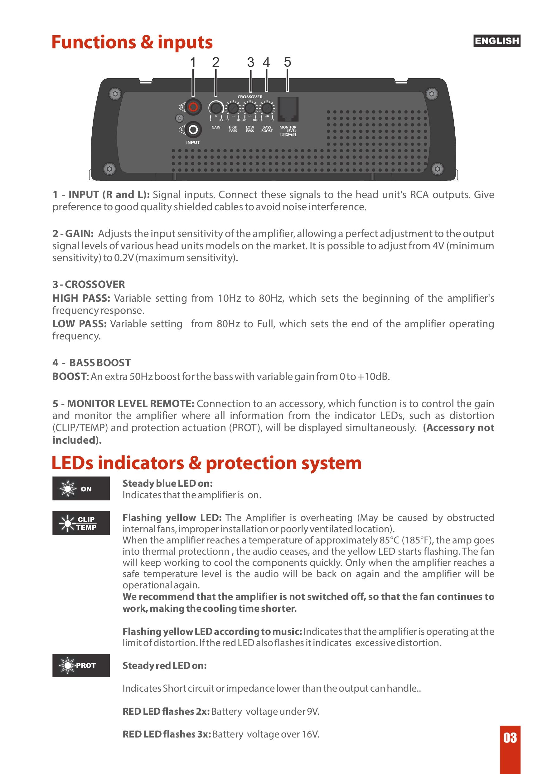 Taramps HD 3000 2 Ohms 1 Channel 3000 Watts RMS MAX Full Range Car Audio, Monoblock, LED Monitor Indicator, Class D Amplifier, Crossover, White 3k amp, Sound Quality