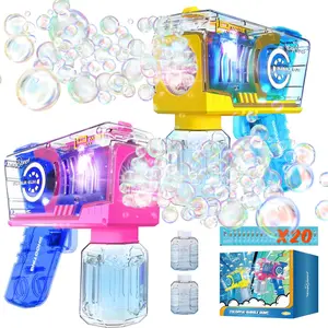 Christmas gift for kids Bubble Guns Machine 2 Packs for Toddlers1-3, 10 Hole Automatic Bubble Wand, Bubble Blaster Gun for Kids,Wedding,Birthday