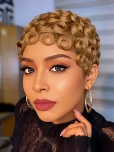 Short Pixie Cut Wigs for Women Human Hair Glueless Layered Pixie Wig 30# Color Easy to Wear Perfect for Daily Use