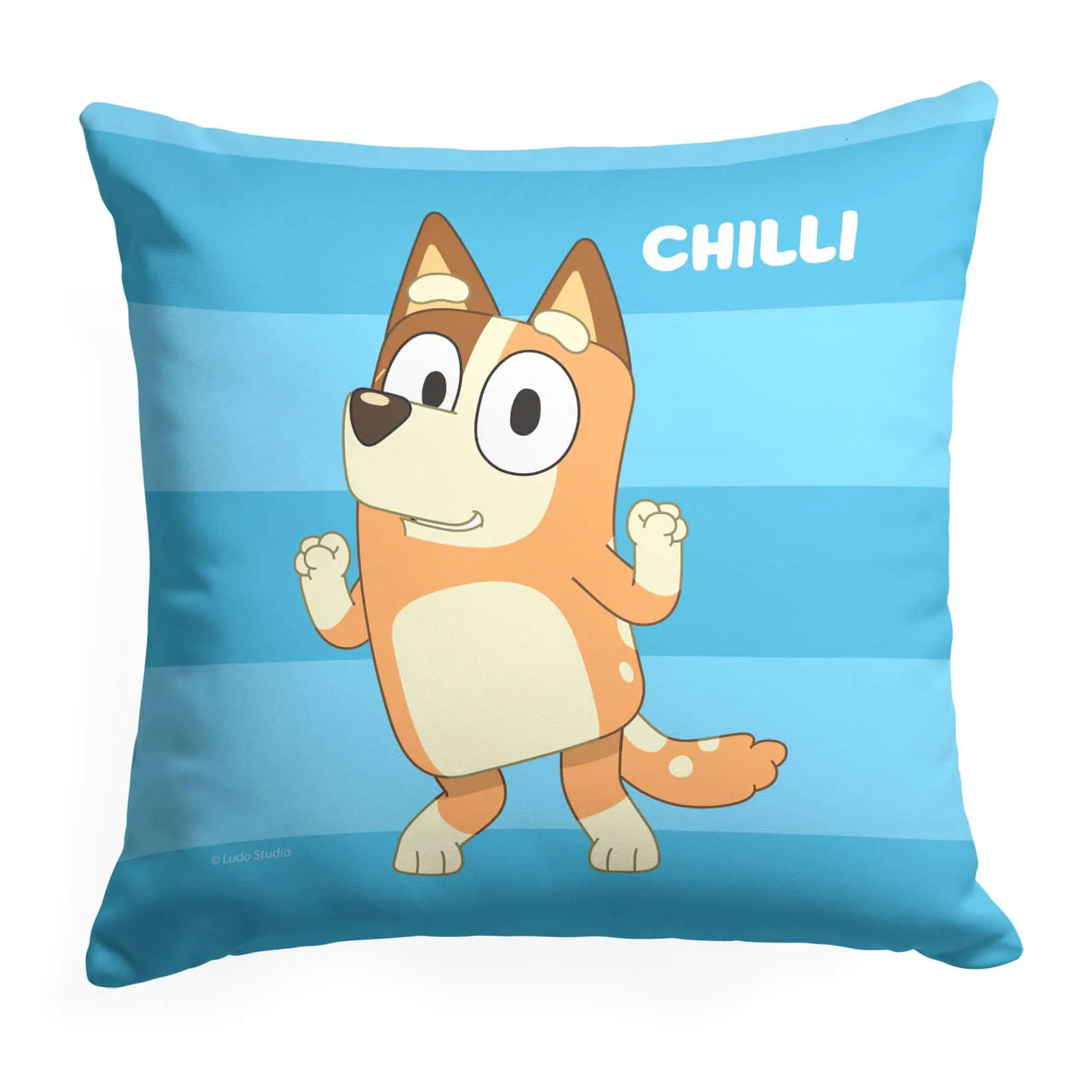 Bluey Roll Call Chilli Throw Pillow 18x18 Inches