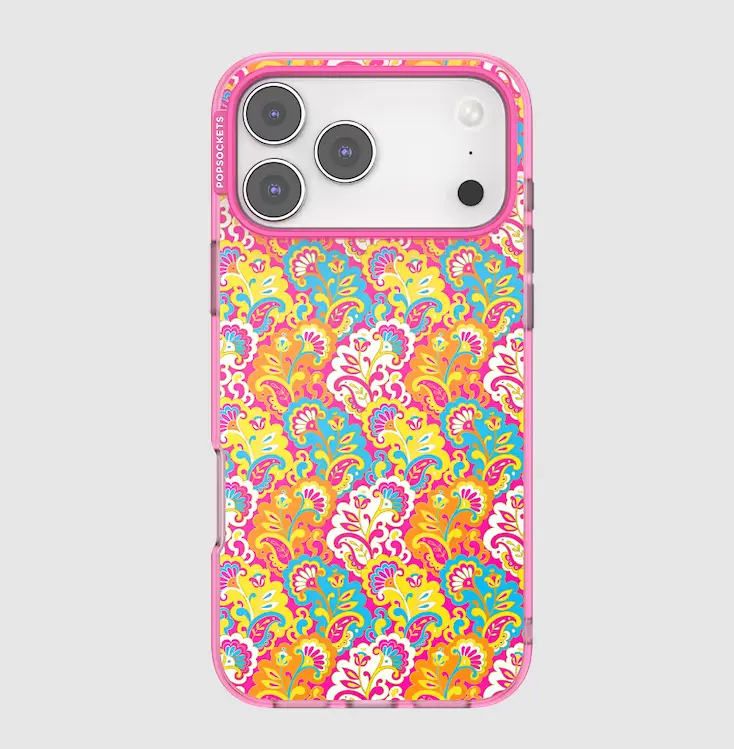 PopSockets Paisley Design MagSafe Protective Casing for iPhone 17 Pro Max, Cellphone Accessory for Handheld Device Protection