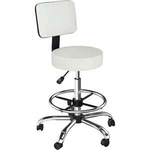 OmySalon Drafting Chair,Ergonomic Office Desk Chair with Back Support,Tall Adjustable Rolling Stool with Footrest & Thick Seat Cushion,Computer Chair for Salon Medical Spa Home Bar Kitchen