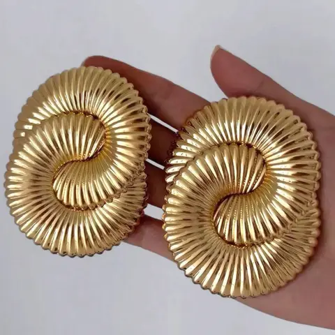 Hollow out Textured Hoop Earrings, Earrings Hoops, Fashionable Earrings, Statement Earrings, Punk Style Earrings, Casual Matching Earrings Jewelry for Women, Fashion Chic Accessories, Classic Fashion Accessories for Daily Wear