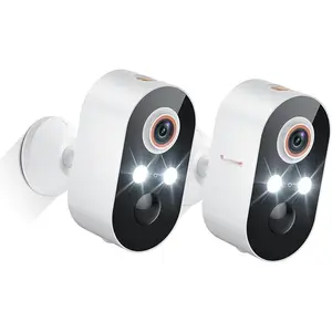 1080P Security Camera Wireless Outdoor with AI Human Detection, Live View, 2.4G WiFi, Home Security System, Instant Alerts, 2-Way Audio, Cloud Storage, Battery Powered (2 Pack)