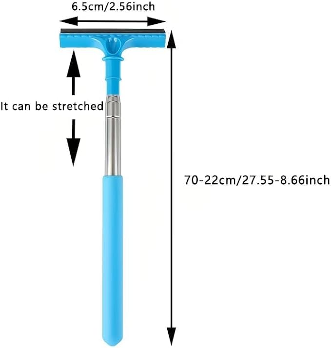 Extendable Rearview Mirror Wiper, Universal 26-Inch Car Mirror Cleaner for Safe Driving, Manual Windshield Wiper Tool for Truck SUV Van Car During Rain Snow