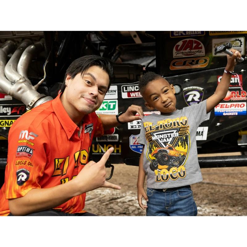 Youth & Adult Monster Jam El Toro Graphic Cotton Short Sleeve T-Shirt for Monster Truck Fans and Racing Style