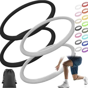 4 Pcs Silicone Patella Band for Knee Pain Relief, Patellar Tendon Support   Strap for Tennis, Running, Jumpers, Soccer, Basketball and   Hiking, Breathable & Lightweight Patella Stabilizer Knee   Strap Brace Support for Women and Men