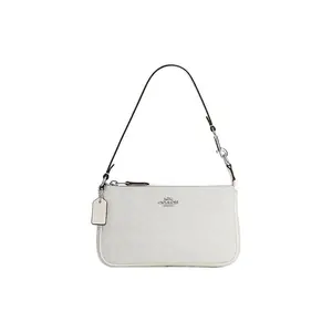 COACH Nolita 19 Classic Monogram Logo Zip PVC Underarm Handbag Shoulder Bag Small Women's White