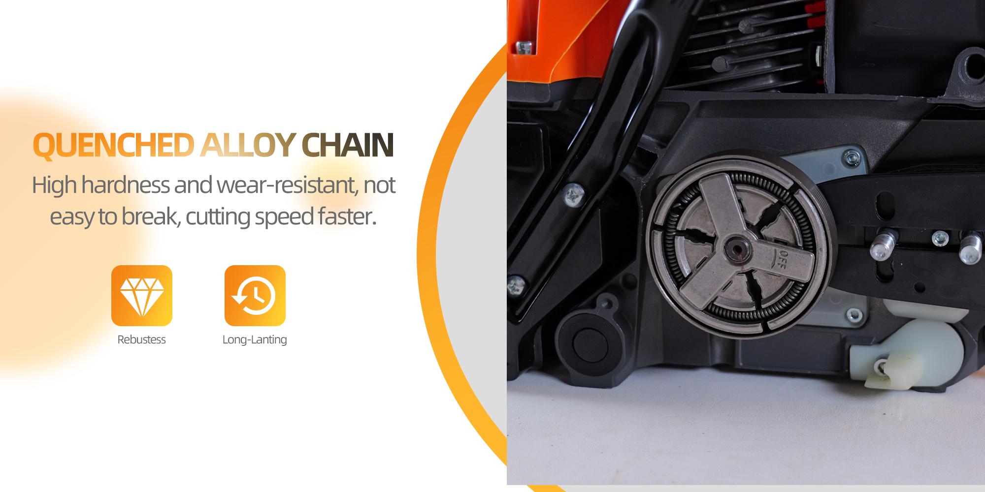 HANWISE Gas Chain Saw | 20 inch Heavy duty Cordless Gasoline Chain Saw, Suitable for Forestry/Wood Cutting | 2-stroke Professional Chain Saw, Used for Garden/Farm/Courtyard Gifts | Perfect Gift for New Year/Valentine's Day