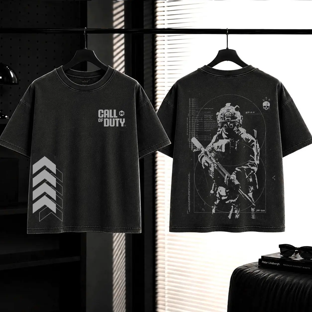 GHOST- Call Of Duty Washed T-Shirt, Tank Top, Sweatshirt, Hoodie action rpg fps game boss movie game 2 sided washed printed Casual graphic tee lover game acid wash