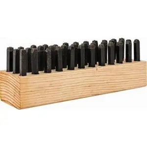 Made in USA 36-Piece 1/8" Character Steel Stamp Set - Letters & Figures for Letter Stamping, Model 03361
