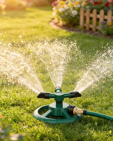 Upgraded 360 Degree Rotating Lawn Sprinkler, High Pressure Automatic Garden Watering System, Large Area Coverage Irrigation, 3-Arm Heavy Duty Yard Sprinkler, Water Saving Adjustable Spray for Outdoor Lawn & Garden Upgraded 360 Degree Rotating Lawn Sprinkler, High Pressure Automatic Garden Watering System, Large Area Coverage Irrigation, 3-Arm Heavy Duty Yard Sprinkler, Water Saving Adjustable Spray for Outdoor Lawn & Garden