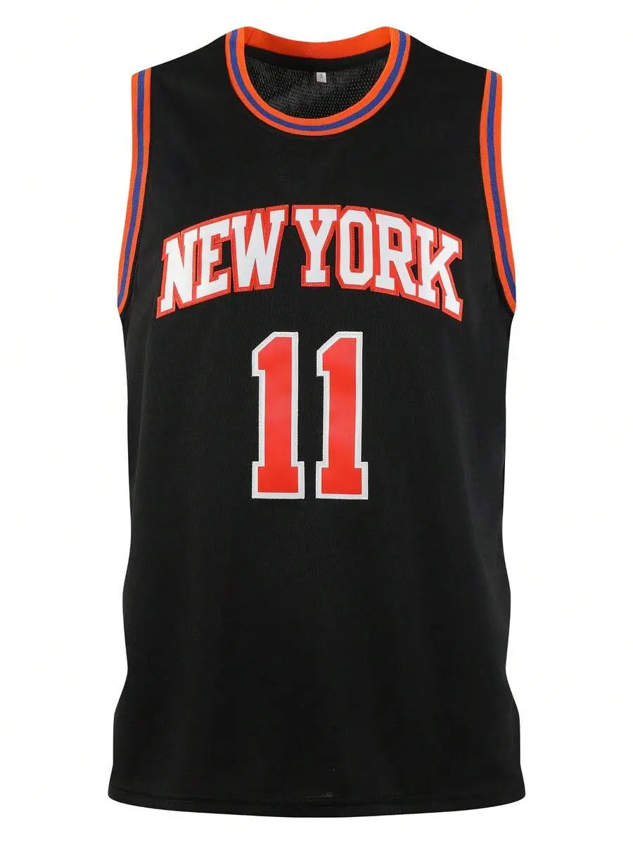 Men's Basketball Jersey No.11 Black, Embroidered & Stitched Basketball Sleeveless Vest Sportswear Spring