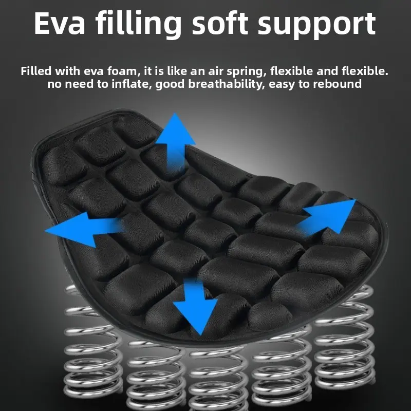 Motorcycle Seat Cushion Cover, Seat Protectors Cushion, Insulated Shock Absorbing Waterproof Sunproof Thick Motorcycle Seat Pad, Durable Comfortable Ride, Motorcycle Accessories, Motor Parts Accessories, Motorbike