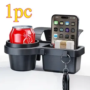 Car Cup Holder Phone Stand Tray Side Door Car Window Storage Bucket Hanging Organizer, Multifunctional Car Organizer, Vehicle Interior Accessory, Car Storage Organizers