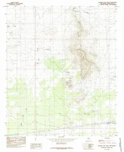 Sleeping Lady Hills New Mexico USGS Topographic Quadrangle Map, 1985, 1:24000