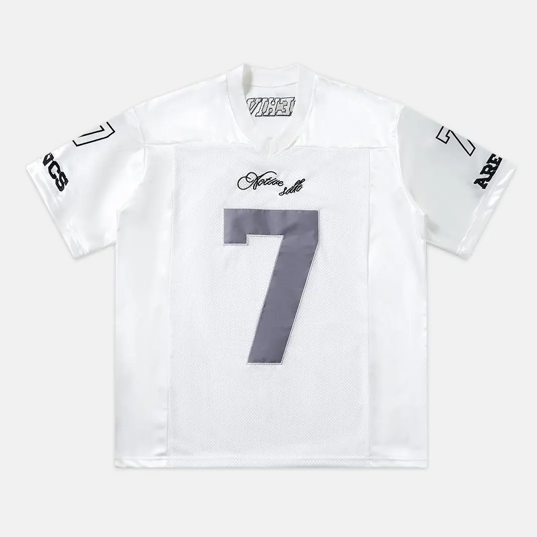 Inflation Men's Oversized Embroidered Mesh Sport Jersey - 95% Polyester 5% Spandex, Breathable Athletic Top, Relaxed Fit, Casual Outings Easy Style, Cool All Day Hip Hop Streetwear, Size M