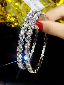 1 Pair Fashion Cubic Zirconia Hoop Earrings For Women For Wedding Anniversary Engagement Party Jewelry Valentine's Day Gift