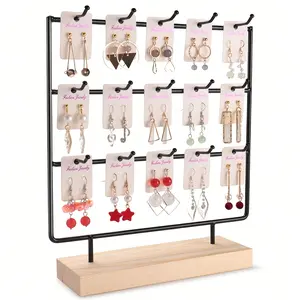Single wooden earring display stand, suitable for retail, earring stand, bead pagoda