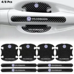 Car Door Handle Bowl Protection Film, Scratch-Resistant Car Decorative Sticker for Volkswagen Tiguan Touareg Passat, 4 or 8 Pieces Set