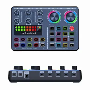 Live Sound Card with Manual Stereo Wireless Bluetooth Accompaniment F669 Unrestricted Audio Setup